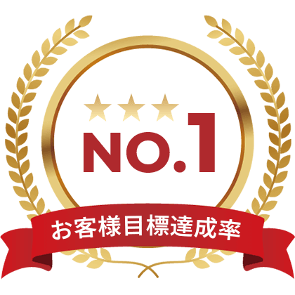 お客様目標達成率NO.1